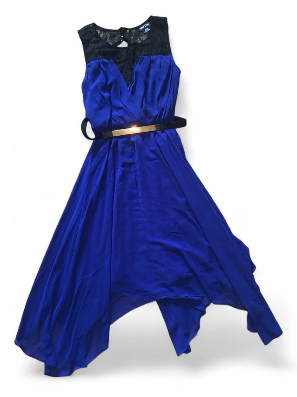 Royal blue midi dress
